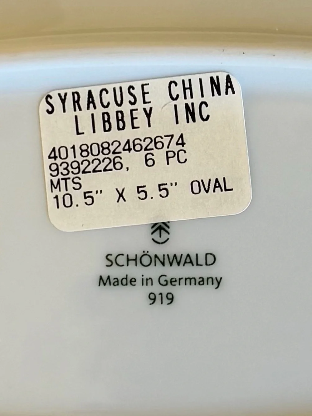 NWT Schonwald Germany 3 Piece Platter Set White Porcelain Oval